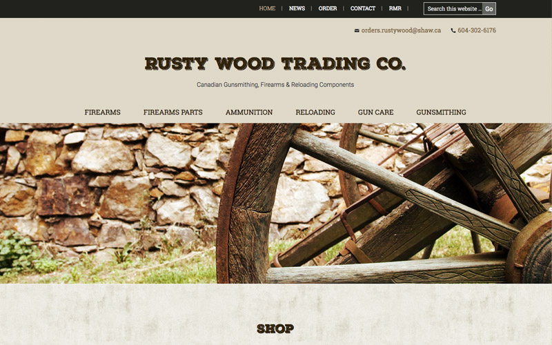 Rusty Wood Trading Co. Catalogue Website